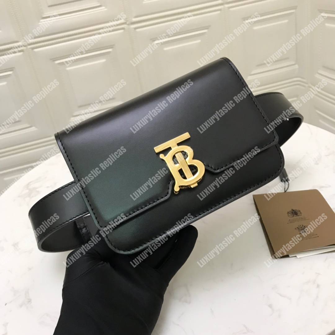 B**rry belted leather tb bag black