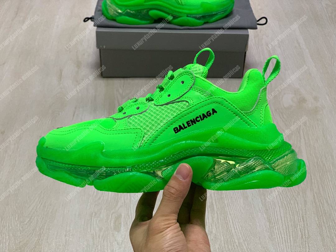 Ba*len*cia*ga triple s clear sole green