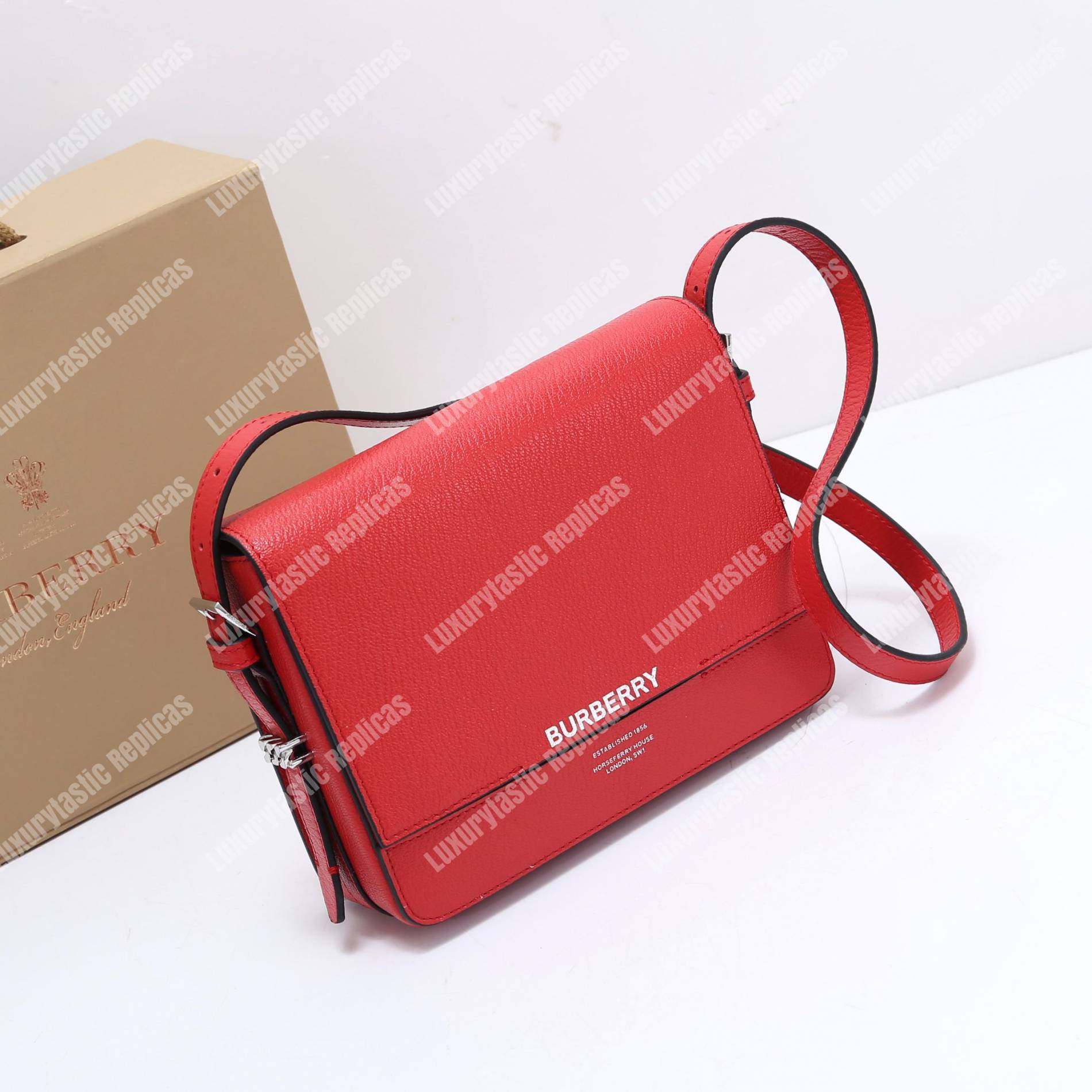 B**rry small two-tone leather grace bag red