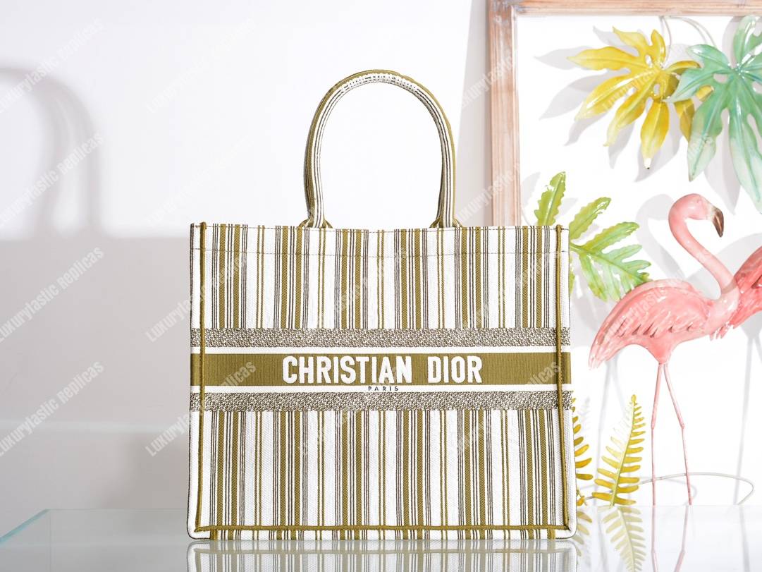 D*or book tote bag marbella exclusive khaki green