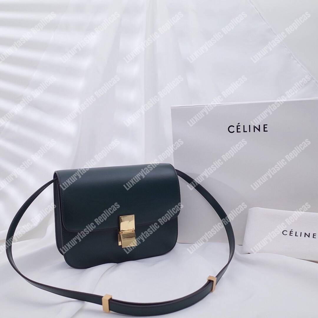 Ce**e medium classic bag in box calfskin amazone