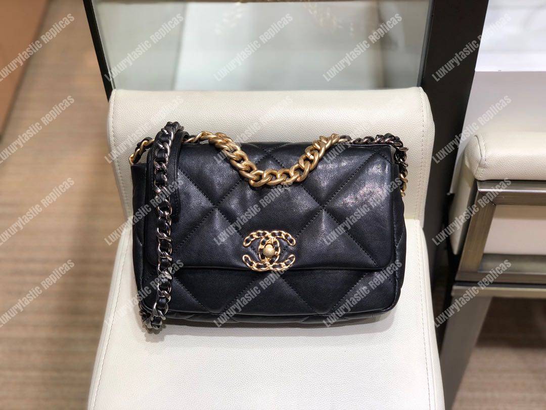 Ch*el 19 flap bag black