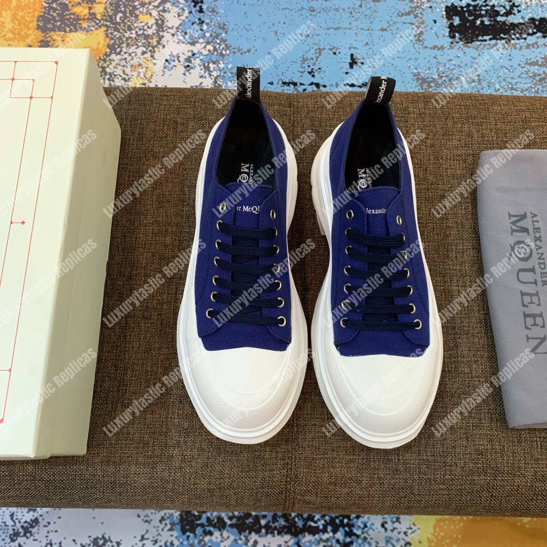 Alexander Mcqueen Tread Slick Lace Up Blue