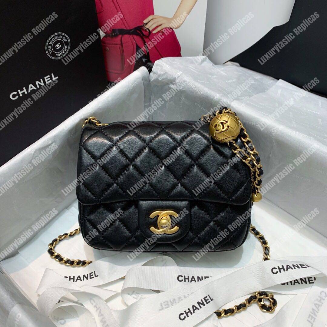 Ch*el mini flap bag black