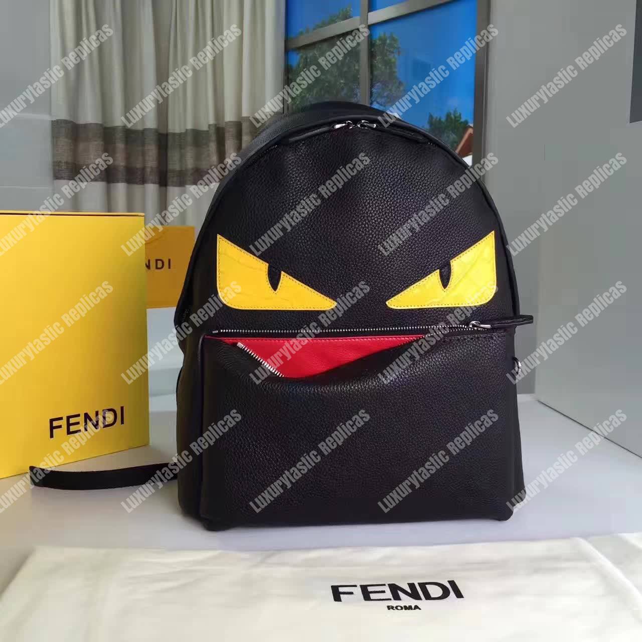 F**di black roman backpack