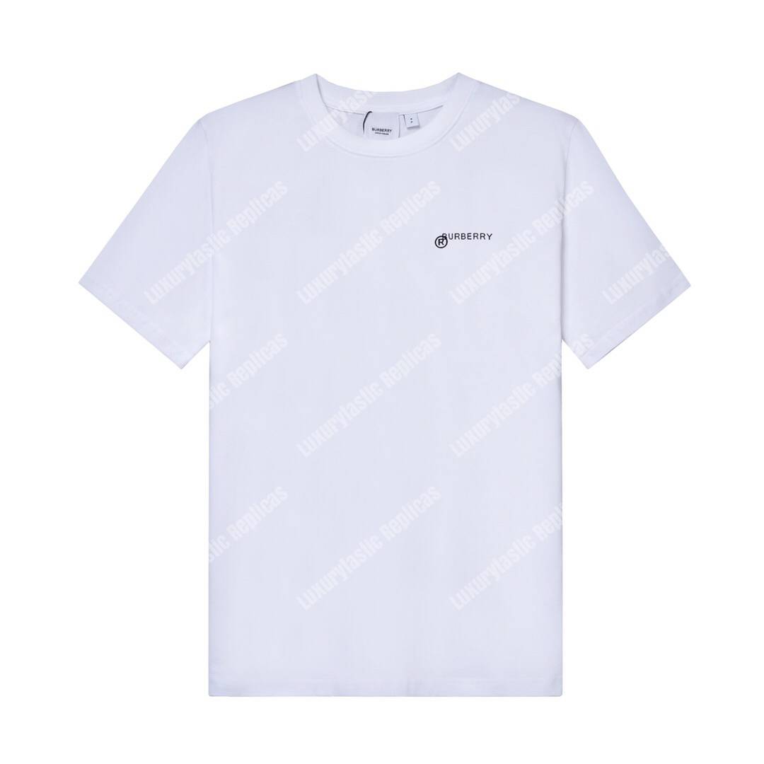B**rry location print cotton oversized t-shirt white