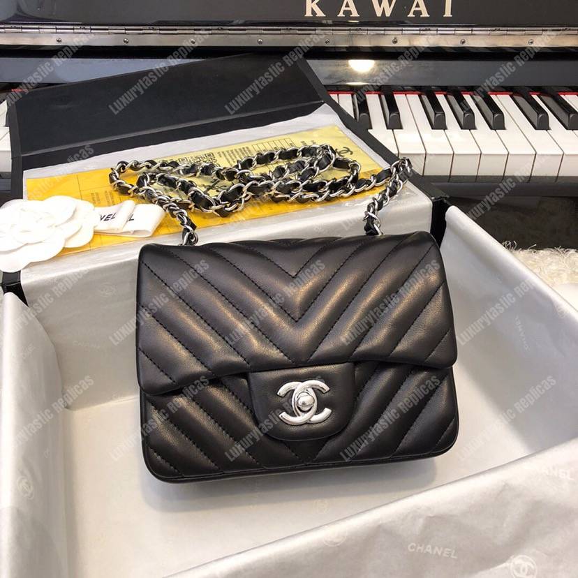 Ch*el mini flap bag black