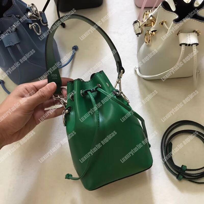 F**di mon tresor green leather mini bag