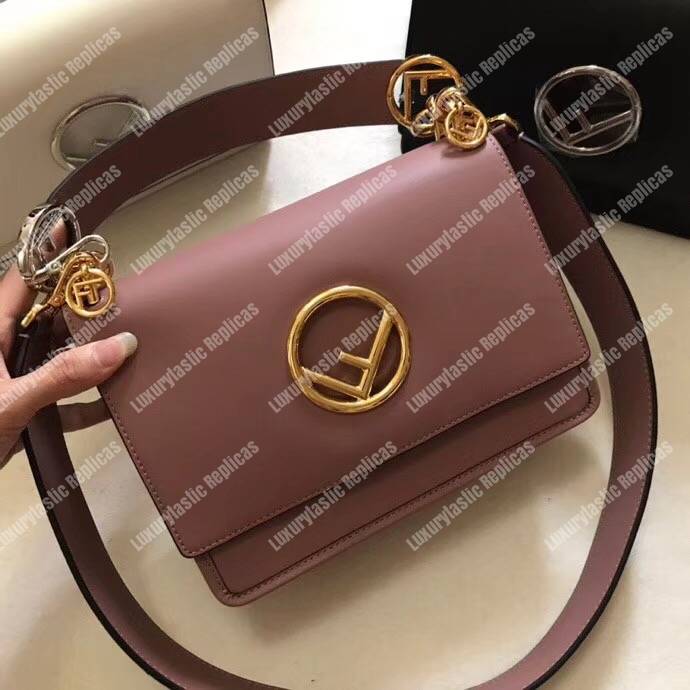F**di kan i f brown leather bag