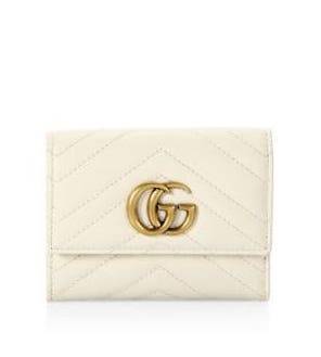 G*u*i gg marmont matelassé wallet white