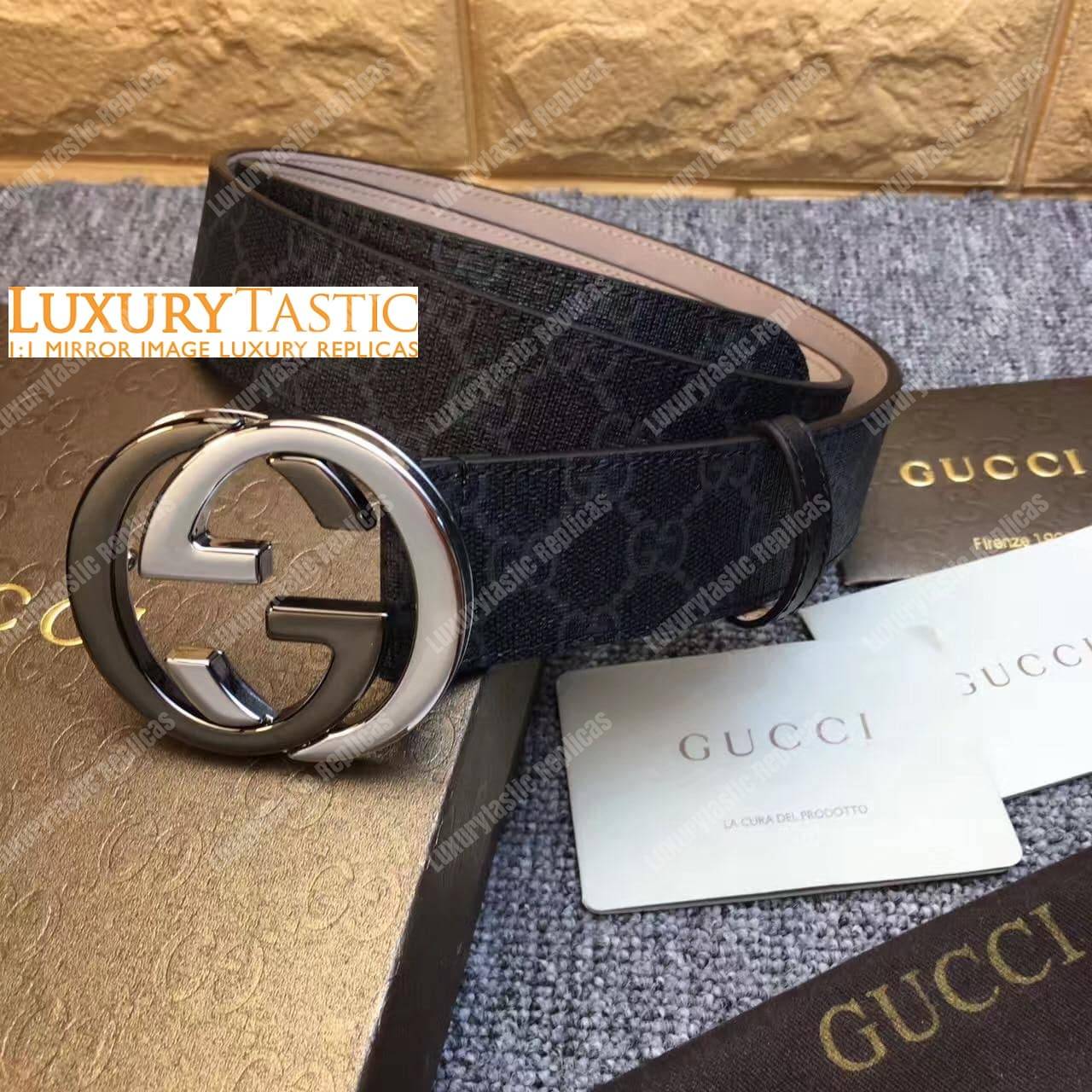 gg Sup*e belt with 2-color g buckle