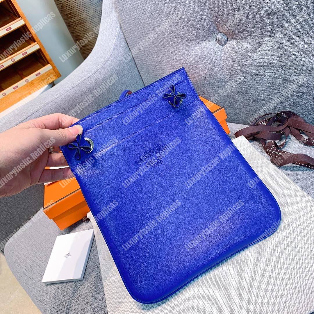 H**mes aline mini bag swift bleu electrique