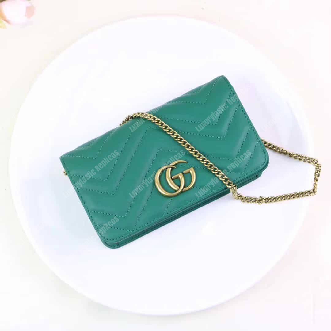 G*u*i gg marmont mini leather bag aquamarine