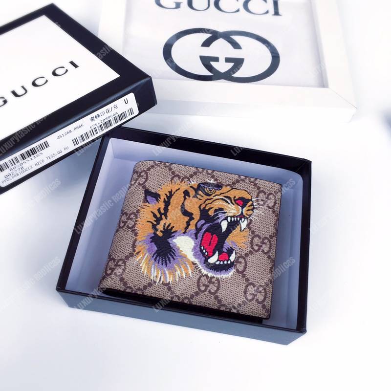 G*u*i tiger print gg sup*e wallet