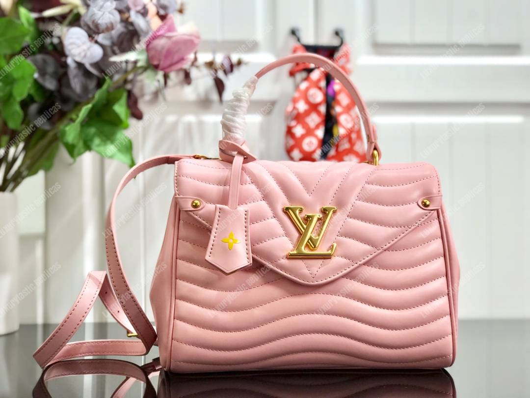 LV New Wave Top Wave Tophandle Handbag Pink
