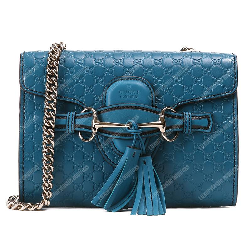 G*u*i emily mini micro G*u*issima bag blue