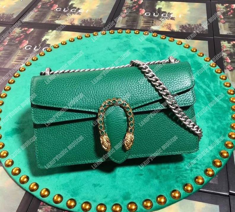 G*u*i dionysus leather small bag emerald green
