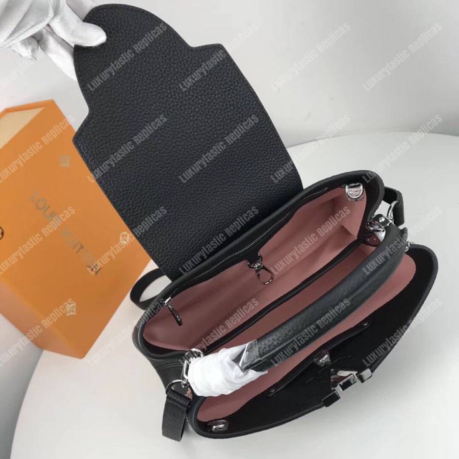 LV Capucines BB Taurillon Monogram Flowers Black
