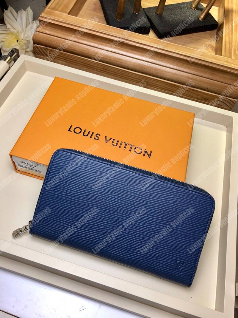 LV Zippy Organizer Epi Leather Navy