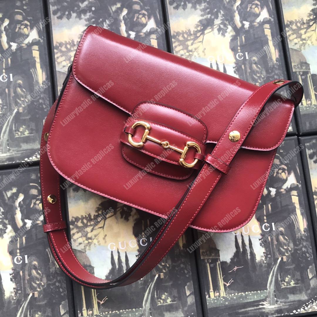 G*u*i 1955 horsebit shoulder bag red