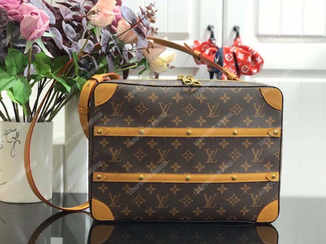LV Soft Trunk Messenger MM Monogram Canvas