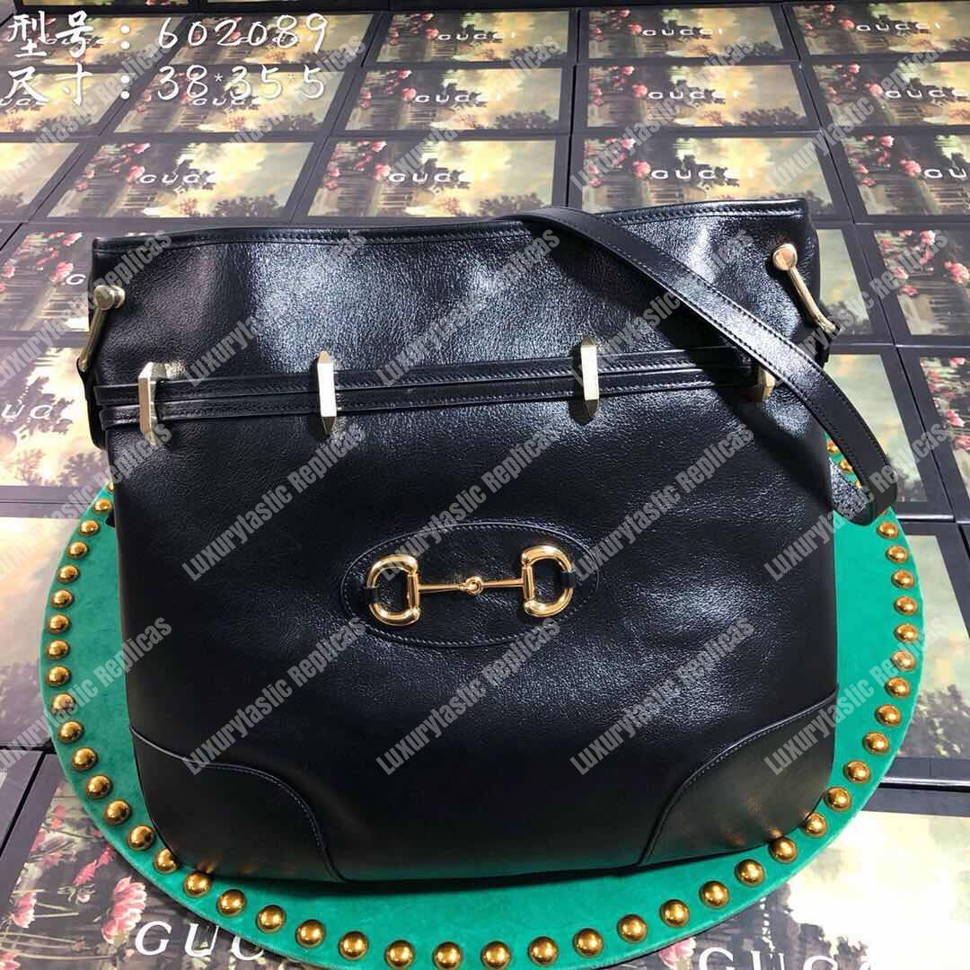 G*u*i 1955 horsebit messenger bag black