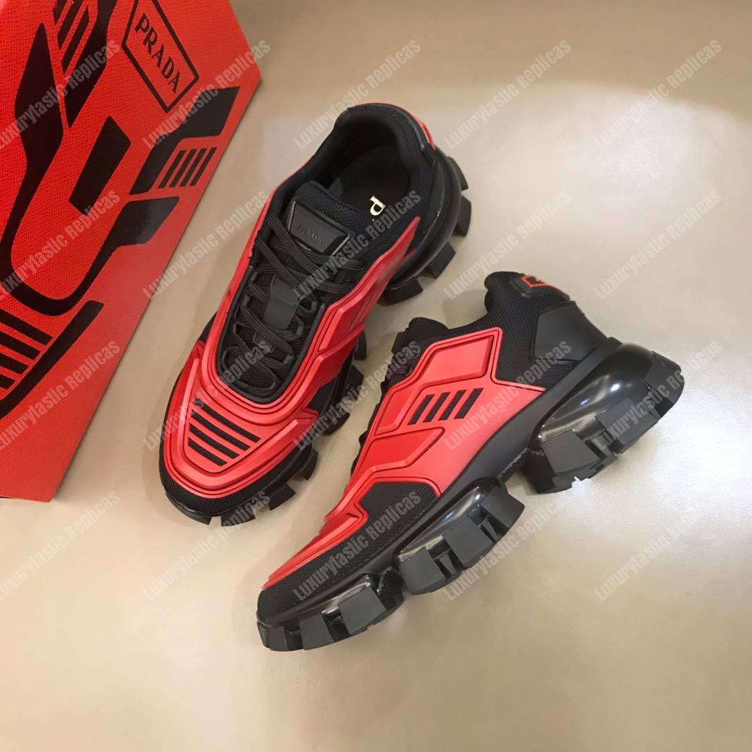 Pra*a cloudbust thunder knit sneakers red