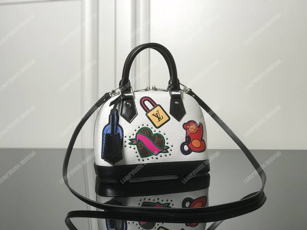 LV Alma BB Epi Leather Trunk-Maker White