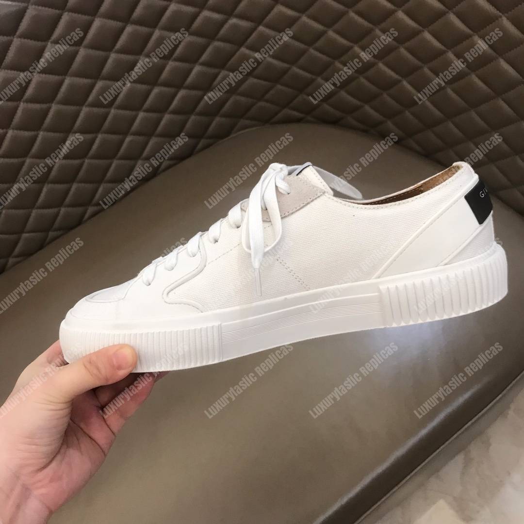 Givenchy Low Sneakers In Canvas White/Multi Colour Print