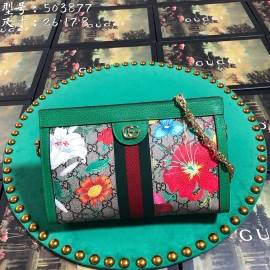 G*u*i ophidia gg flora small shoulder bag green