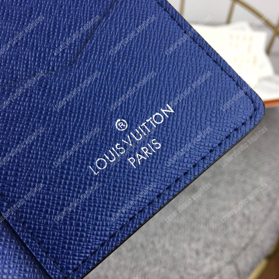 LV Pocket Organiser Taiga Monogram Cobalt