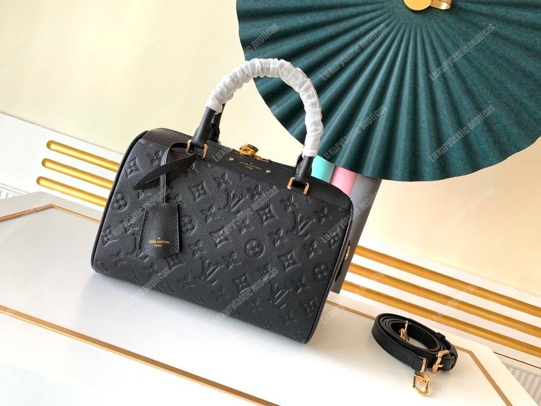 LV Speedy Bandouliere 25 Monogram Empreinte Leather Noir