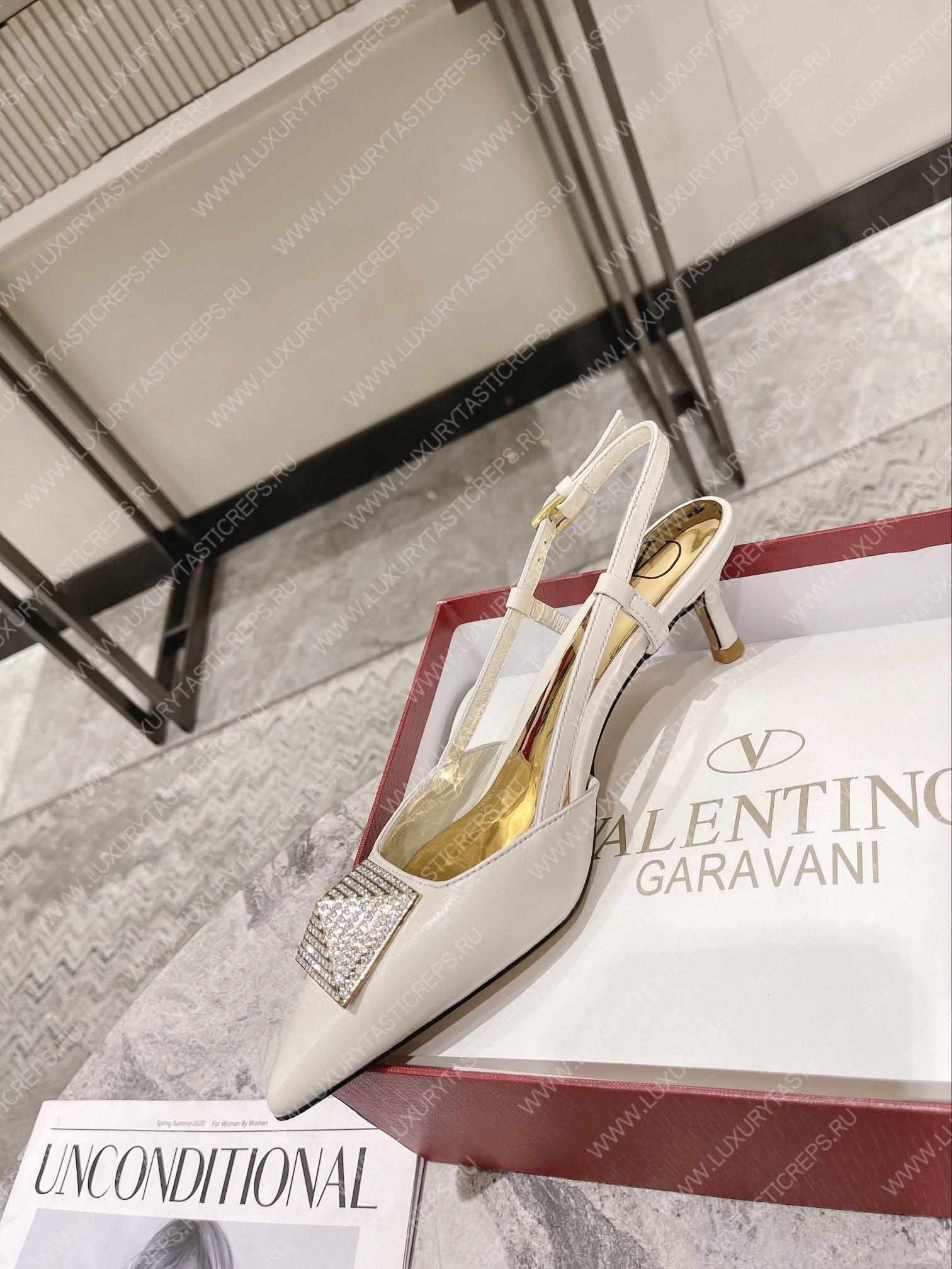 VALENTINO SLINGBACK WHITE WS0R01TMK