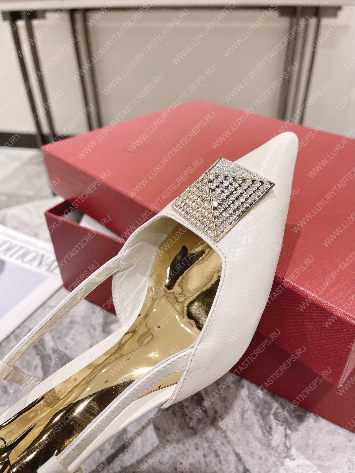 VALENTINO SLINGBACK WHITE WS0R01TMK